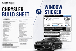 Chrysler Build Sheet vs Window Sticker