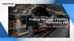 Finding Chrysler's Factory Options by VIN - What You Need to Know